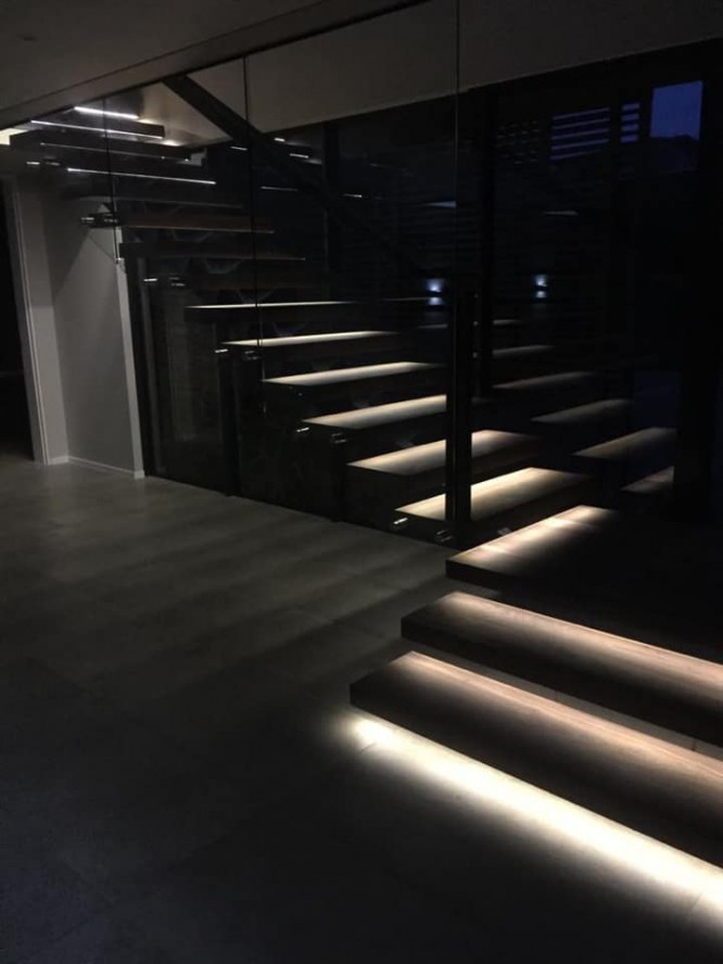 Centre spine Walnut staircase