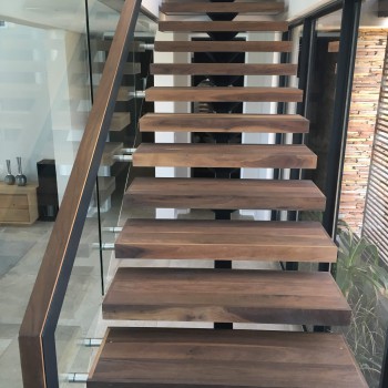 Centre spine Walnut staircase