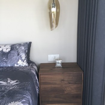 Walnut bedside table
